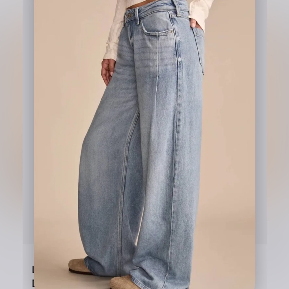 Wide Leg Light Blue Women's Jeans